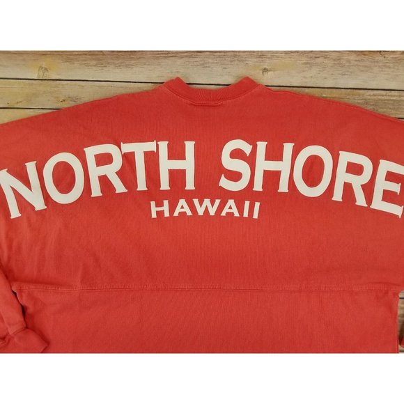 Spirit Jersey Hawaii North Shore Long Sleeve T-Shirt Size S Coral Casual B48 - Picture 8 of 8